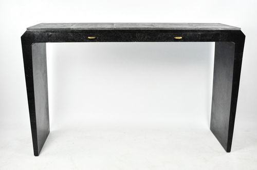 Consolle contemporanea - CS PLUTON - GINGER BROWN - in pietra / in galuchat / rettangolare