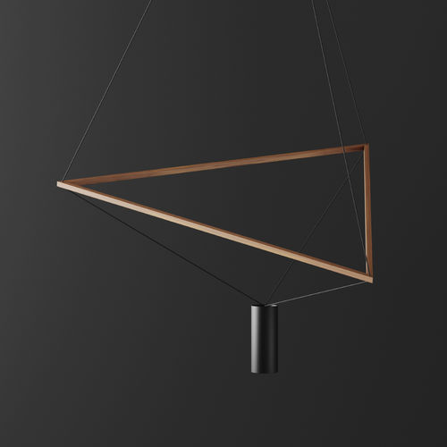 Lampada a sospensione - ED037 - EDIZIONI - in ottone / in legno / design originale