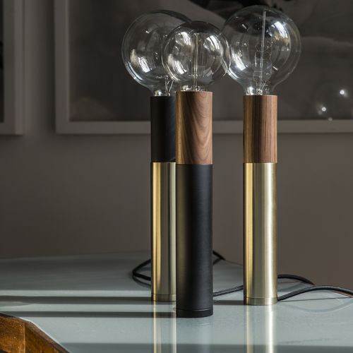 Lampada da tavolo - ED030 - EDIZIONI - in metallo / in legno / contemporanea