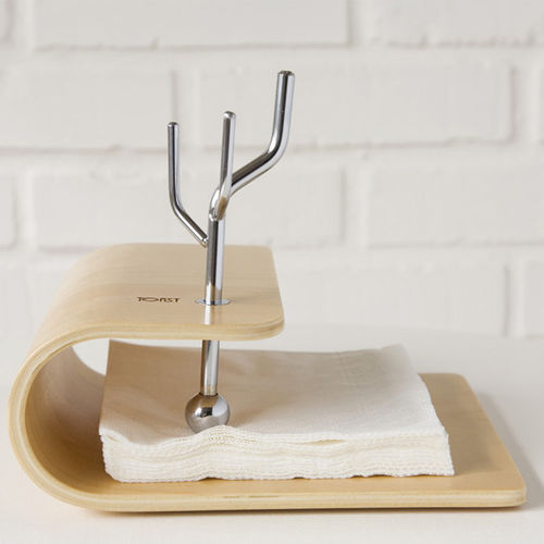 Portatovagliolo in acciaio inossidabile - LT01003 - TOAST - in legno curvato / in acero / per uso domestico