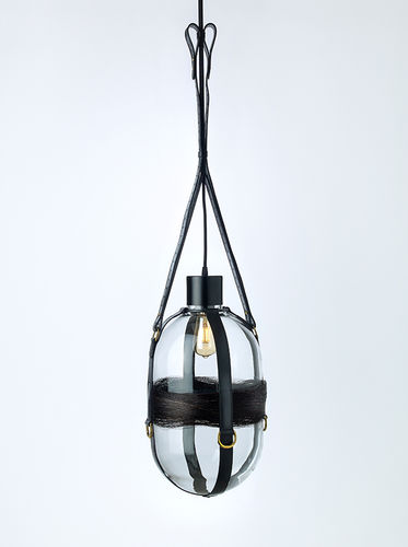 Lampada a sospensione - TIED-UP ROMANCE type C - BOMMA - in vetro / in pelle / contemporanea