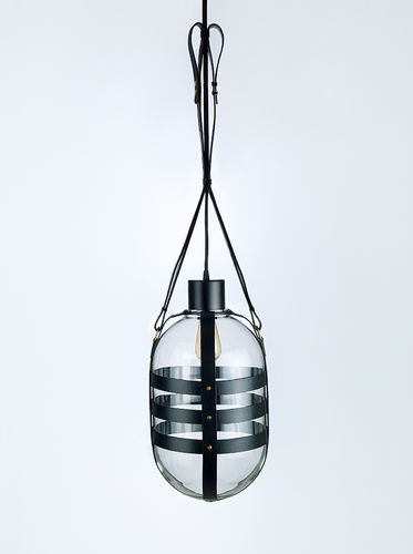 Lampada a sospensione - TIED-UP ROMANCE type A - BOMMA - in vetro / in pelle / contemporanea