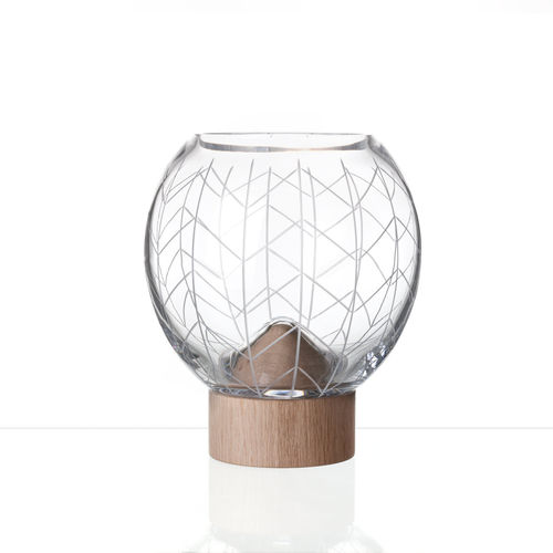 Vaso contemporaneo - GLASS MOUNT  - BOMMA - in cristallo / in legno / di Arik Levy
