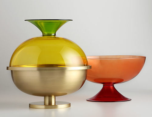 Ciotola in ceramica - CUPPONE - PAOLA C - in vetro soffiato / in ottone
