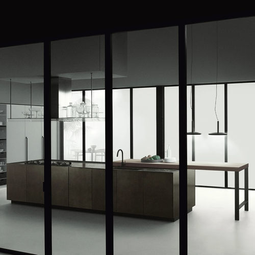 Cucina contemporanea - K21 - Boffi - in legno / in marmo / in acciaio inossidabile
