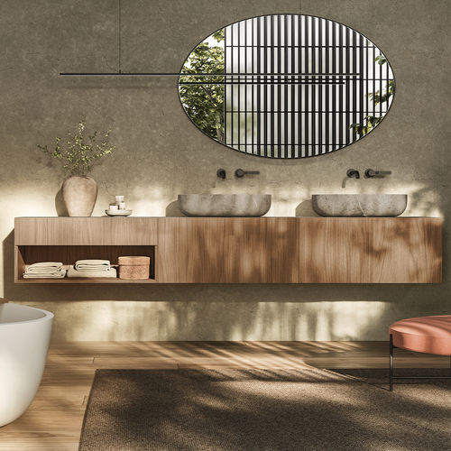 Bagno contemporaneo - I FIUMI ST - Boffi - in legno / in marmo / in Corian®