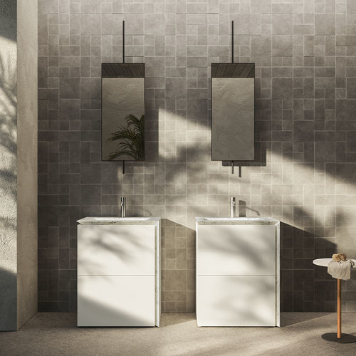 Mobile lavabo da appoggio - B15 - Boffi - in legno / in Cristalplant® / bentonitico