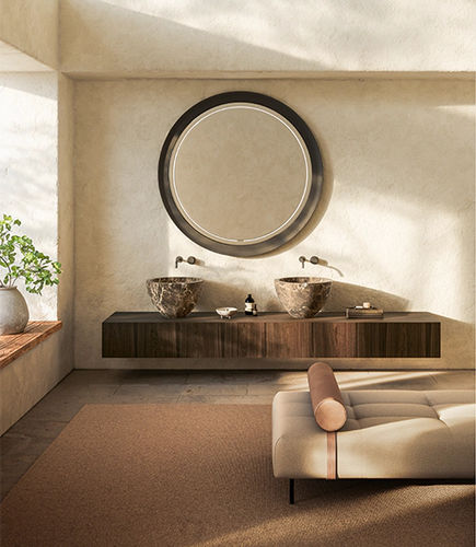 Specchio da bagno a muro - I Fiumi - Boffi - contemporaneo / rotondo / ovale