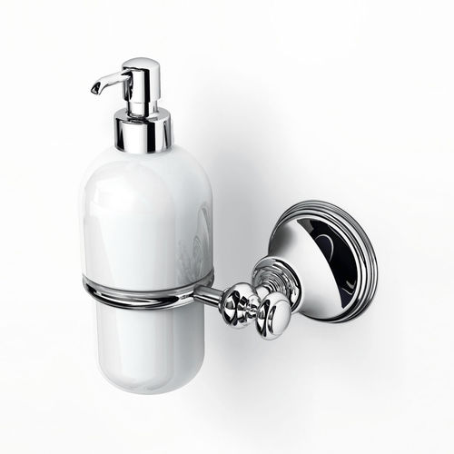 Distributore di sapone per uso residenziale - LI01D - IBB INDUSTRIE BONOMI - da parete / in metallo cromato / in ceramica