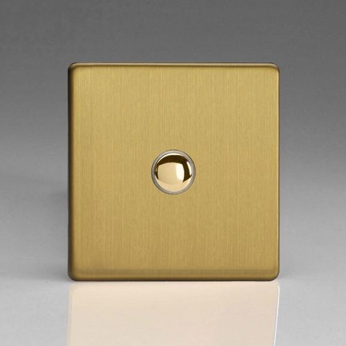 Interruttore a pulsante - LTB-PS1 - ALSO & CO - ad incasso / in ottone spazzolato / contemporaneo
