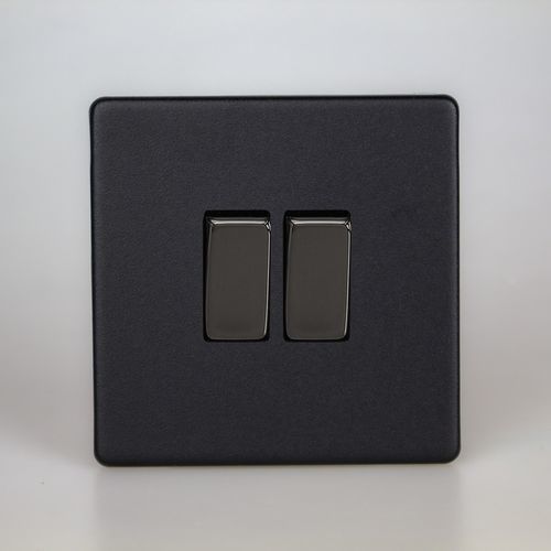 Interruttore a bascula - NMT-RS2 - ALSO & CO - ad incasso / doppio / in metallo