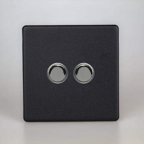 Interruttore a pulsante - NMT-PS2 - ALSO & CO - ad incasso / doppio / in metallo