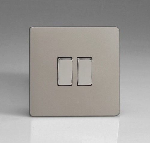 Interruttore a bascula - STN-RS2 - ALSO & CO - ad incasso / doppio / in metallo