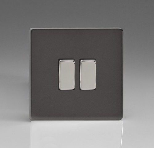 Interruttore a bascula - ETN-RS2 - ALSO & CO - ad incasso / doppio / in metallo