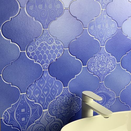 Piastrella in ceramica smaltata - ARABESCO W315 KLIMT BIANCO - AcquarioDue - levigata / opaca / da interno