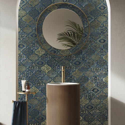 Piastrella in ceramica smaltata - KLIMT KL8 W316 - AcquarioDue - a rilievo / per interni / da sala