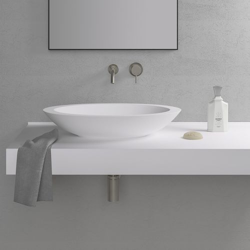 Lavabo da appoggio - SPOON - Lusso Stone - ghisa minerale / ovale / classico