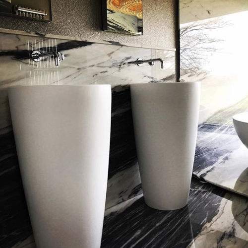 Lavabo autoportante - ANNELIE - Lusso Stone - in pietra calcarea / ghisa minerale / in Solid Surface