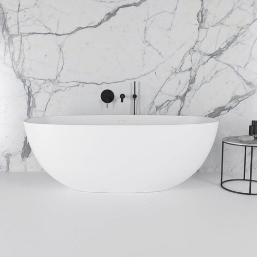 Vasca da bagno ovale - PICASSO 1650 - Lusso Stone - da appoggio / in composito / ghisa minerale
