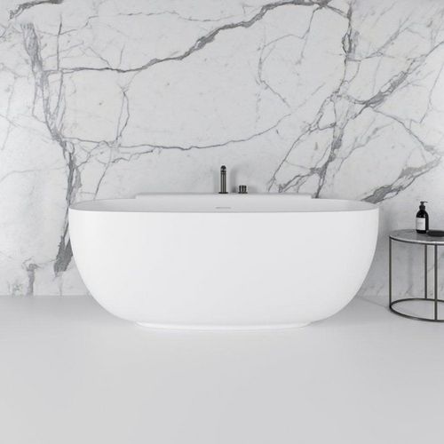 Vasca da bagno ovale - MARNI 1580 - Lusso Stone - ad isola / in composito / ghisa minerale