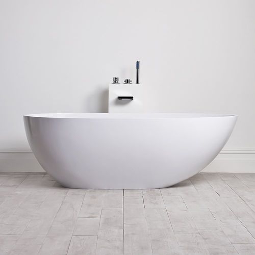 Vasca da bagno ovale - EGG SHELL 1700 - Lusso Stone - da appoggio / in composito / ghisa minerale