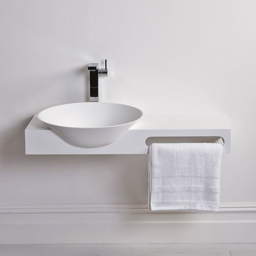 Lavabo sospeso - RAVELLO - Lusso Stone - in pietra calcarea / ghisa minerale / in Solid Surface