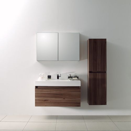Mobile lavabo sospeso - BAGNO - Lusso Stone - in noce / in cromo / ghisa minerale