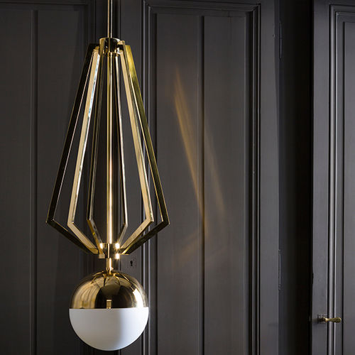 Lampada a sospensione - CHANDELIER  10 - MAGIC CIRCUS EDITION - in ottone / in ottone lucidato / in vetro soffiato