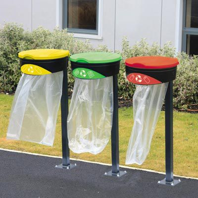 Supporto per sacco della spazzatura pubblico - ORBIS™  - Glasdon Group Limited - con piedi / in metallo / contract