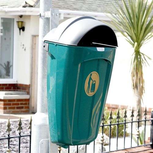 Portarifiuti pubblico - SUPER TRIMLINE 50 - Glasdon Group Limited - da parete / in plastica riciclata / con coperchio