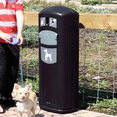 Portarifiuti canino - RETRIEVER CITY™  - Glasdon Group Limited - in metallo / con distributore di sacchetti / con coperchio