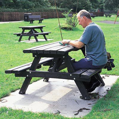 Tavolo da picnic classico - Clifton™ Picnic Table  - Glasdon Group Limited - in plastica riciclata / in composito / rettangolare