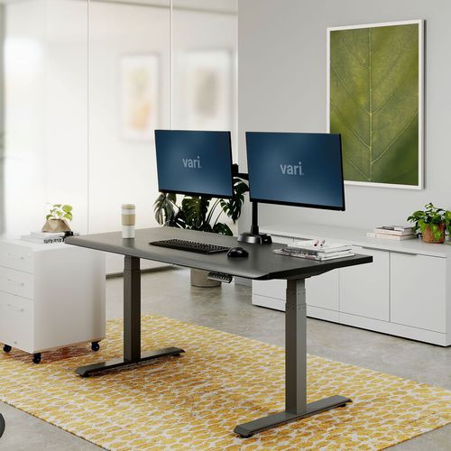 Scrivania da terra - 402276 - VARIDESK - contemporanea / in legno / dritta