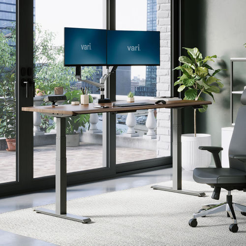 Scrivania da terra - 402279 - VARIDESK - contemporanea / in legno / dritta