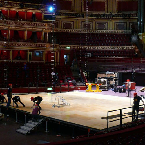 Pavimento da palco flottante - HARLEQUIN - in legno / smontabile