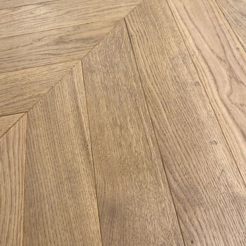 Parquet multistrato - CHEVRONS - The Oak Factory - in legno / a spina di pesce / oliato