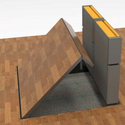 Sedia per auditorium contemporanea - MONOFOLD - Hamari - da interno / in legno / in metallo