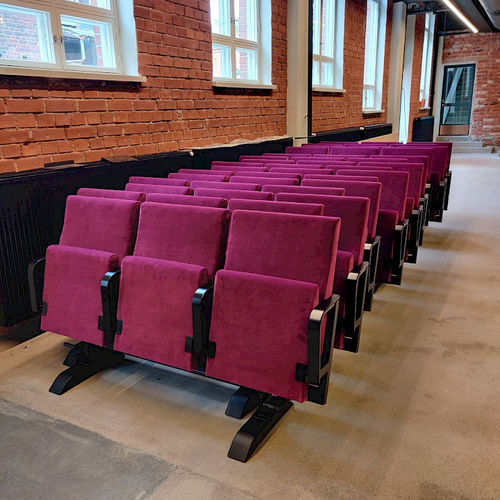 Poltrona per auditorium contemporanea - PRIMOVE - Hamari - in tessuto / in espanso / in legno
