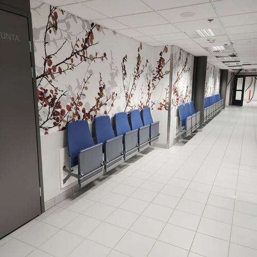 Sedia per auditorium contemporanea - EDUWALL - Hamari - da interno / in tessuto / in compensato stampato