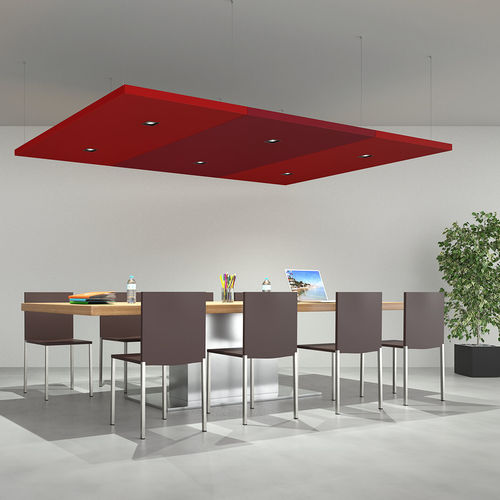 Pannello acustico per soffitto - NUVOLA - Caruso Acoustic - sospeso / in metallo / rettangolare