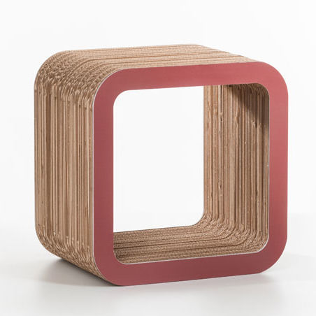 Scaffale modulare - MORETTO MARSALA - Lessmore - design originale / in cartone / rosa