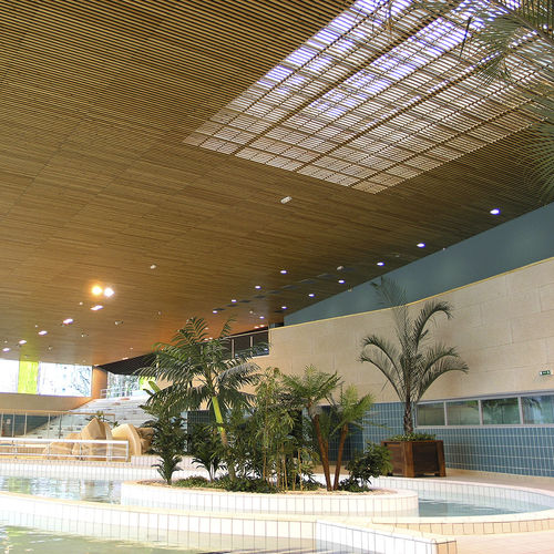 Controsoffitto in legno - LAUDER LINEA 4.2.1 - Process Bois by Laudescher - in lana di roccia / a doghe / acustico
