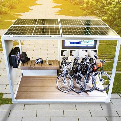 Stazione di ricarica per bicicletta elettrica - CHARMAX FRAME - HBT Energietechnik e.U. - solare / sicura / WiFi