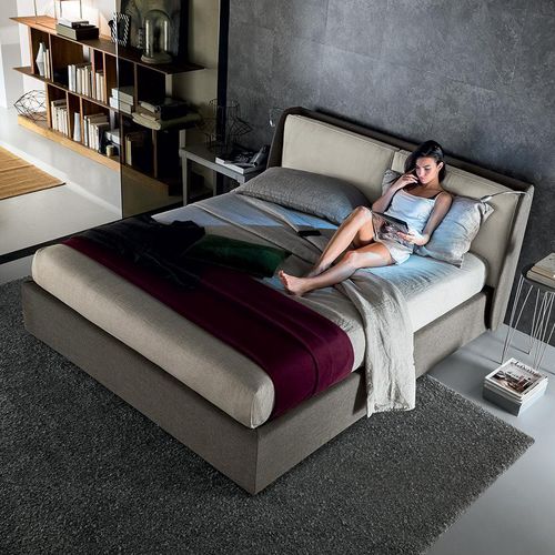 Letto matrimoniale - KEVIN - Felis s.r.l. unipersonale - contemporaneo / con testiera / con illuminazione incorporata
