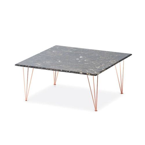 Tavolino basso contemporaneo - FLAMINGO - Felis s.r.l. unipersonale - in marmo / con supporto in acciaio cromato / con supporto in rame