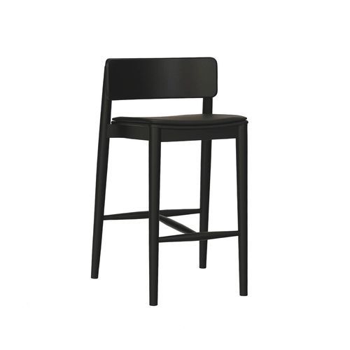 Sgabello da bar design scandinavo - DANTE - take me HOME. - in ecopelle / in faggio / in legno compensato