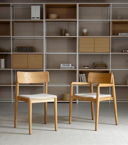 Poltrona design scandinavo - DANTE - take me HOME. - in cotone / in legno compensato / in lino