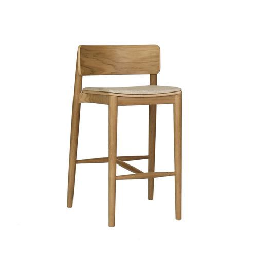 Sgabello da bar design scandinavo - DANTE - take me HOME. - in tessuto / in cotone / in rovere