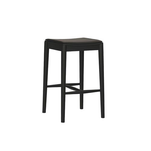 Sgabello da bar design scandinavo - DANTE - take me HOME. - in ecopelle / in faggio / con supporto in legno