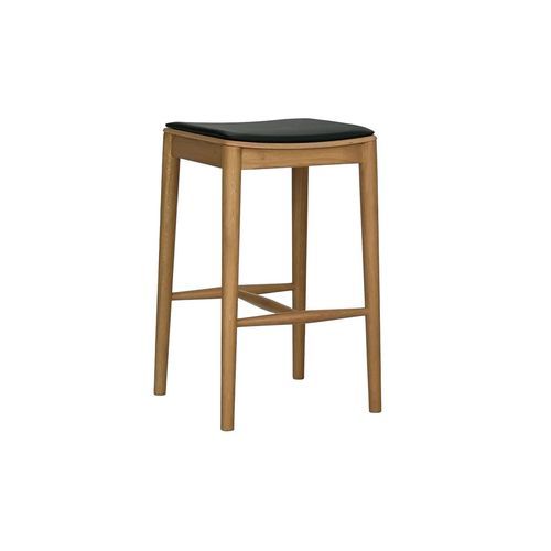 Sgabello da bar contemporaneo - DANTE - take me HOME. - in ecopelle / in rovere / in legno compensato